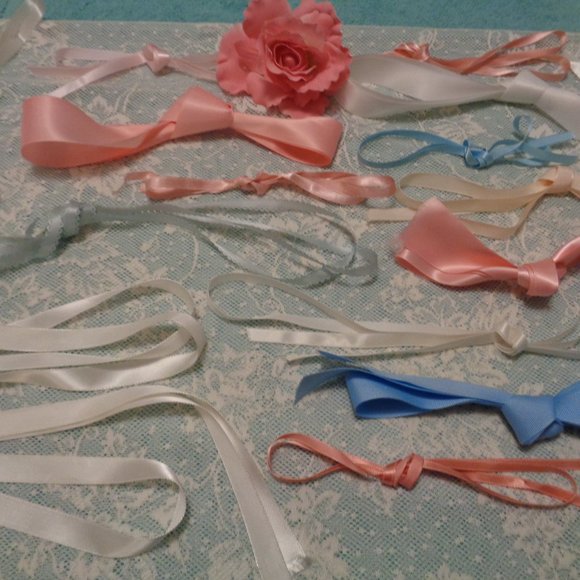 COQUETTE BOWS RIBBONS VINTAGE RIBBONS LOT main image 5